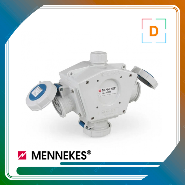 TOMA INDUSTRIAL MULTIPLE 2P+T 16A 230V AZUL 6H IP67 92895 MENNEKES